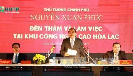 PM works with Hoa Lac High Tech Zone Management Board  - ảnh 1